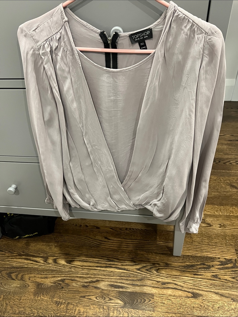 top shop faux wrap blouse as is